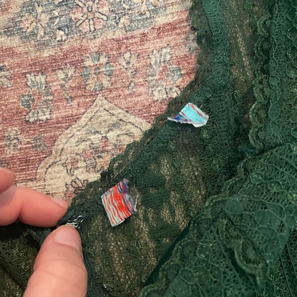 UO Roxie Green Lace Trimmed Dress - Picture 3 of 3